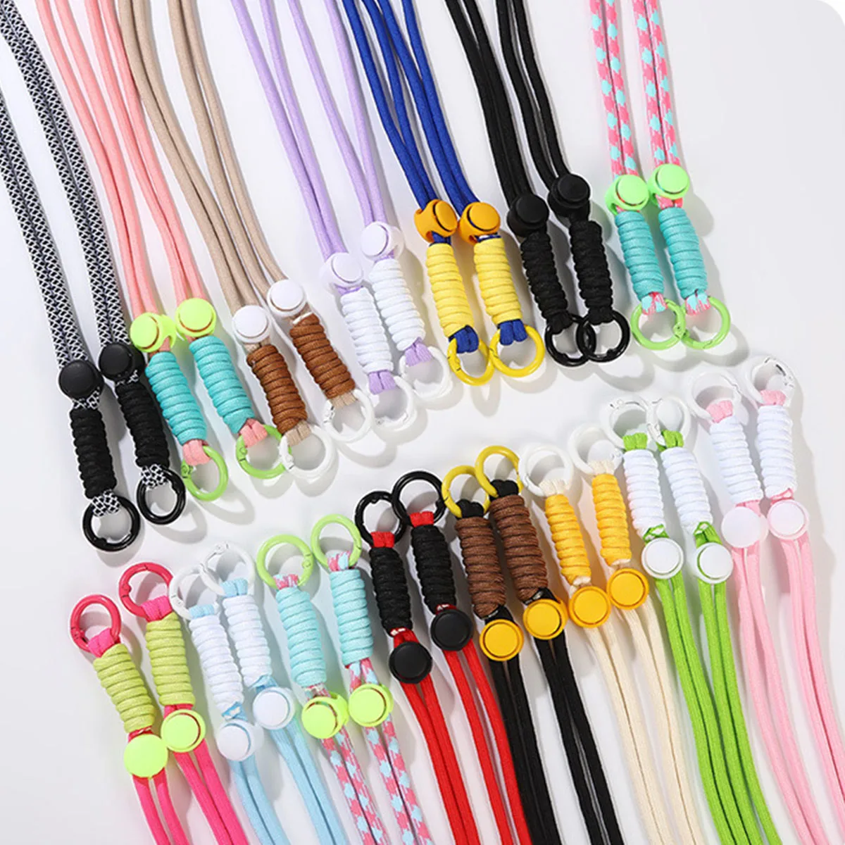 قابل للتعديل الملونة المنسوجة الهاتف المحمول الحبل مكافحة فقدان حبل Labubu حقيبة معلقة حبل متعدد الأغراض الحبل