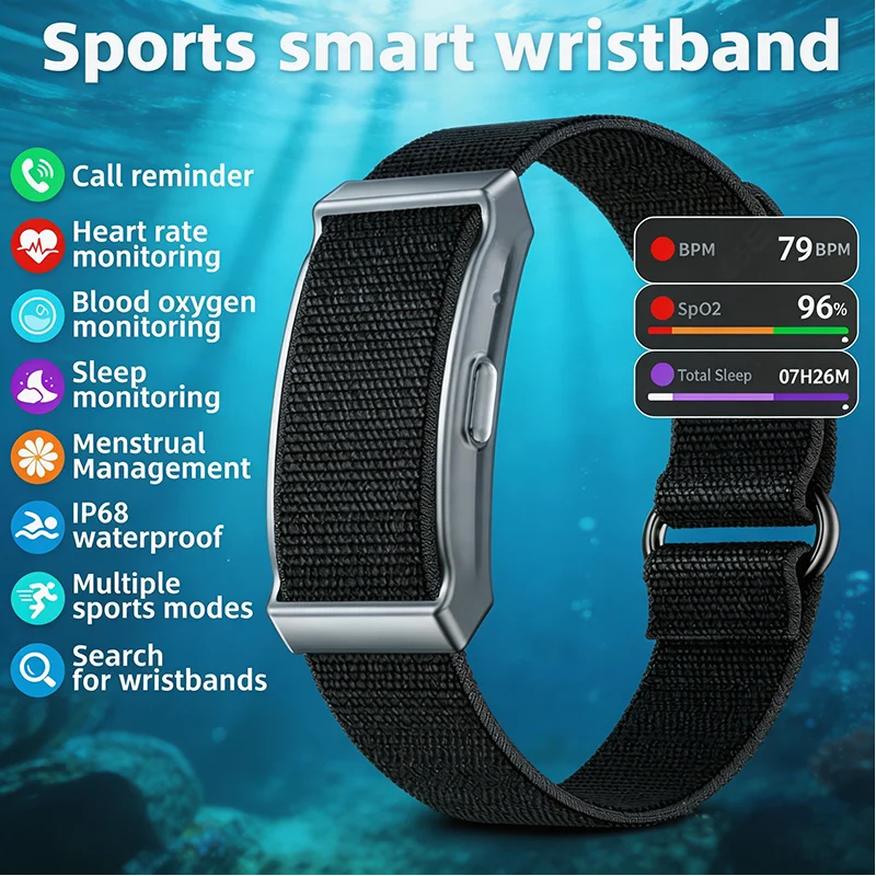 Pulseira Inteligente LIGE Nova com Monitoramento do Sono, Múltiplos Modos Esportivos, Bateria de 145mAh, Resistente à Água IP68, Relógio Inteligente M