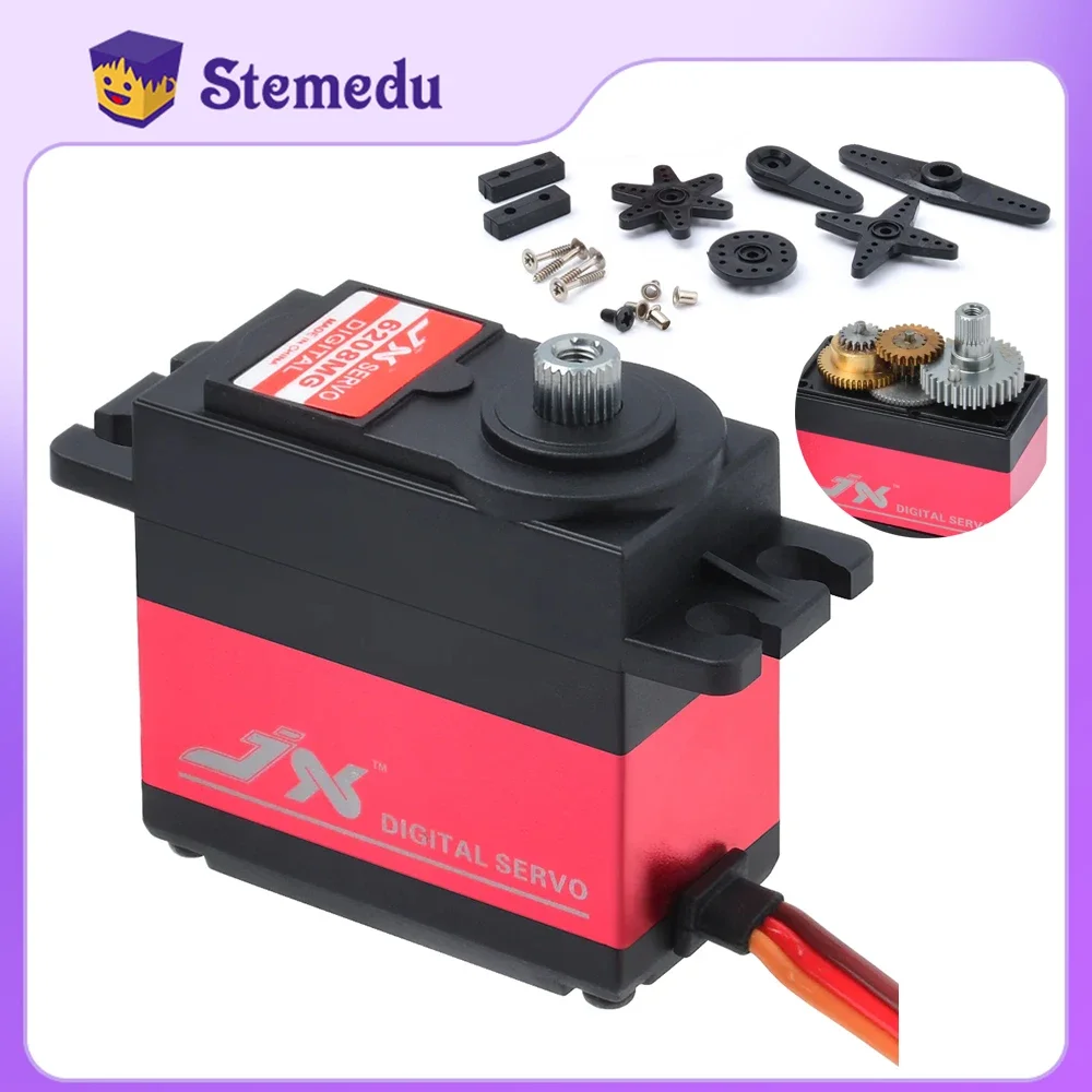 

JX Servo PDI-6208MG 8 кг 0,07 сек. 120 градусов высокоскоростной стандартный цифровой мотор-редуктор для 1/8 RC Drift Car Buggy Crawler Plane