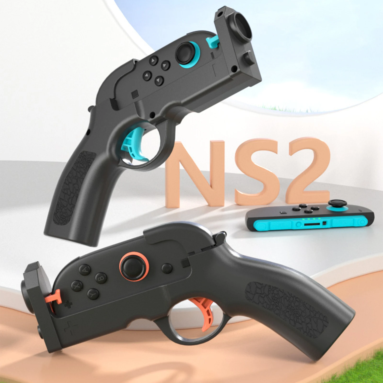 Shooting Game Gun Small Handle Shooting Game Gun Stock Grip Hand Grip Motion Controller for Switch 2 Joy-Con Controller Accessor