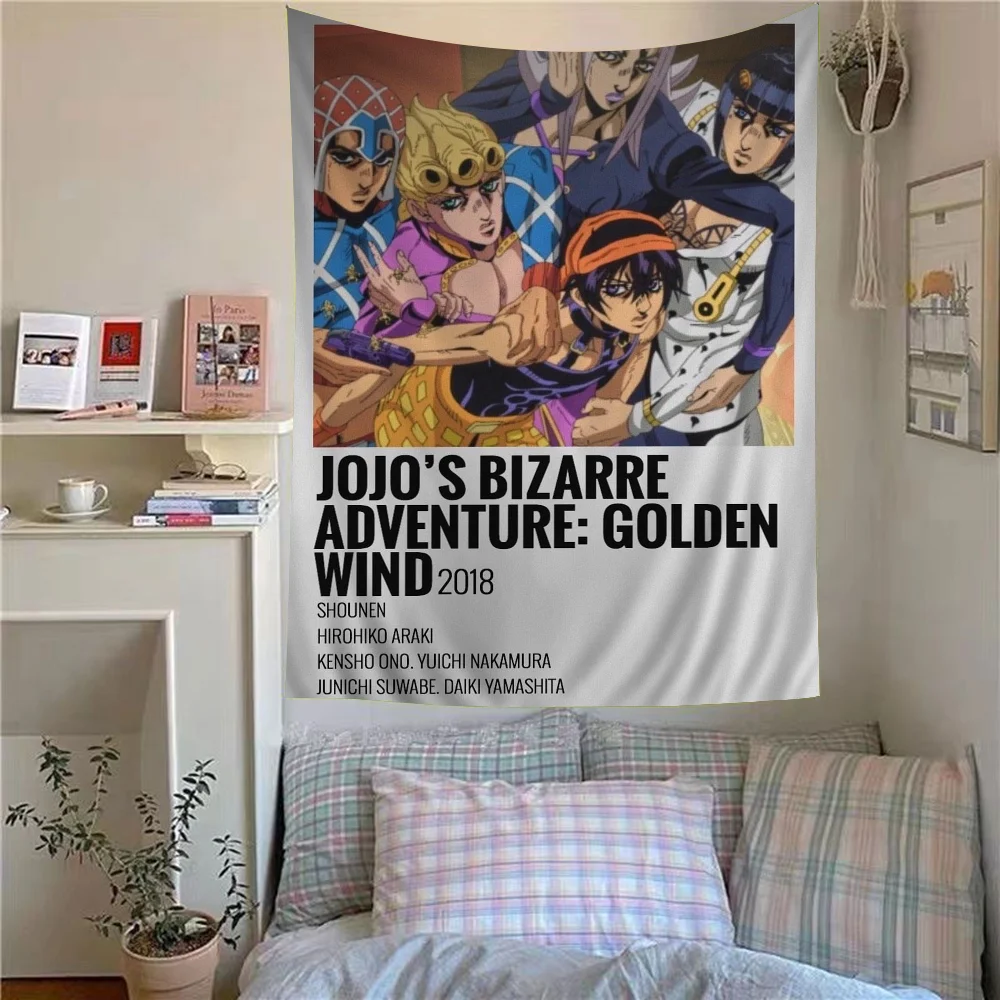 JoJo Bizarre Adventure Anime Tapestry Art Science Fiction Room Home Decor Wall Art Decor