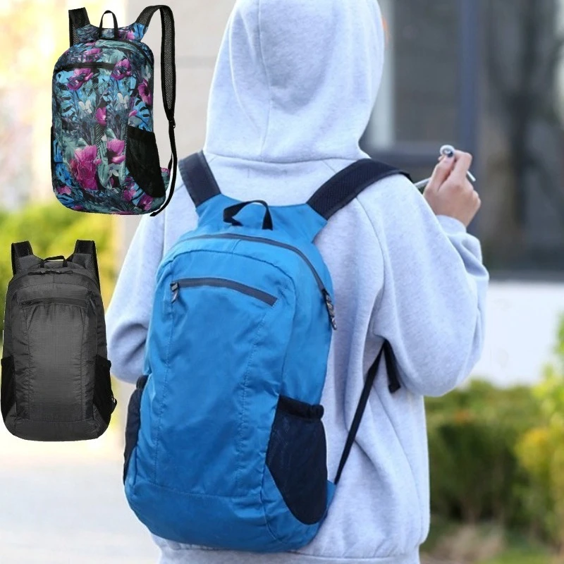 Mochila plegable de 20L, gran capacidad, impermeable, ligera, ultraligera para senderismo, viajes, ciclismo, escalada, Picnic, mochila al aire libre