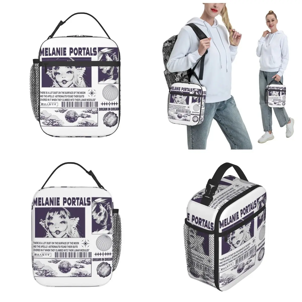 Bolsa de almuerzo aislada para la escuela, bolsa de almacenamiento de alimentos para bebés, enfriador térmico portátil, ideal para el almuerzo