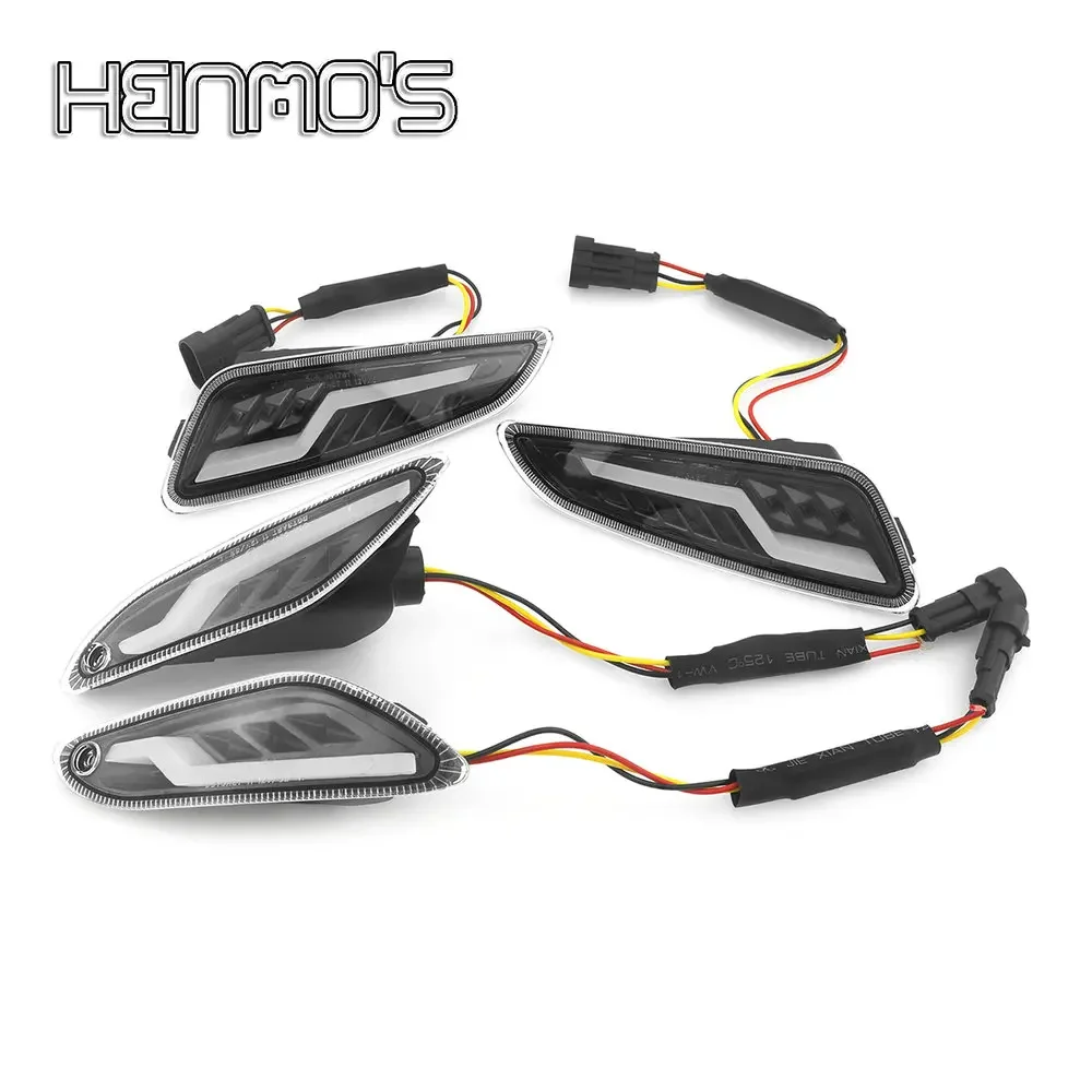 4 Stuks Motorfiets Voor Achter E-Mark Richtingaanwijzers Blinker Dagrijverlichting Led Licht Voor Primavera 50 125 150 2013-2023 2024