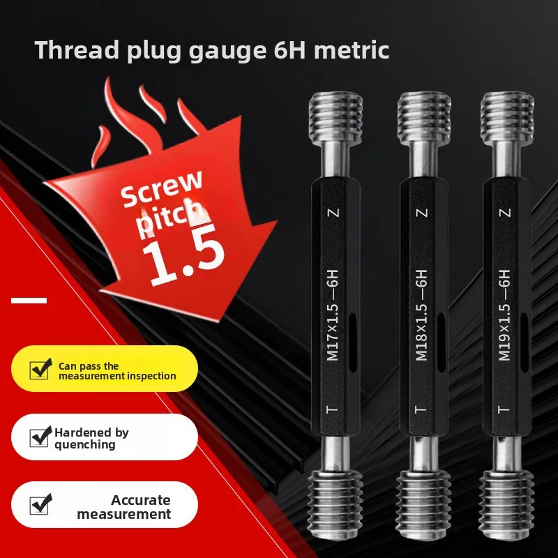 FA Metric Thread Plug Gauge Pitch 1.5 6H Accuracy GO&NO‑GO TZ Gauge Internal Thread Inspection Measuring Tool In Stock