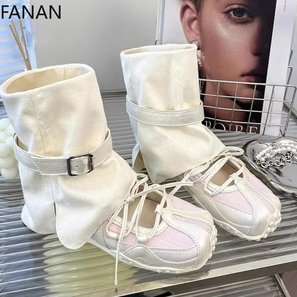 

Оригинальный дизайн, балетки, женские модные сандалии на низком каблуке и платформе, шлепанцы, летние короткие сапоги Мэри Джейн с ворсом, туфли на плоской подошве