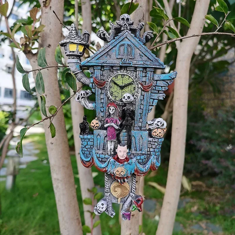 Disney The Nightmare Before Christmas Clock Pendant Toys Decoration Anime Action Figure Desktop Ornaments Collectible Present