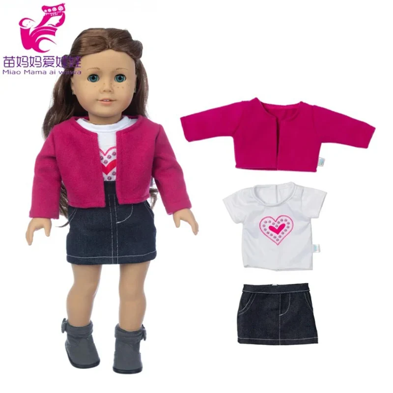 Ropa de muñeca OG americana para niñas, blusa negra, falda ajustada, camisa de verano, traje de oficina, 18 pulgadas, 40cm