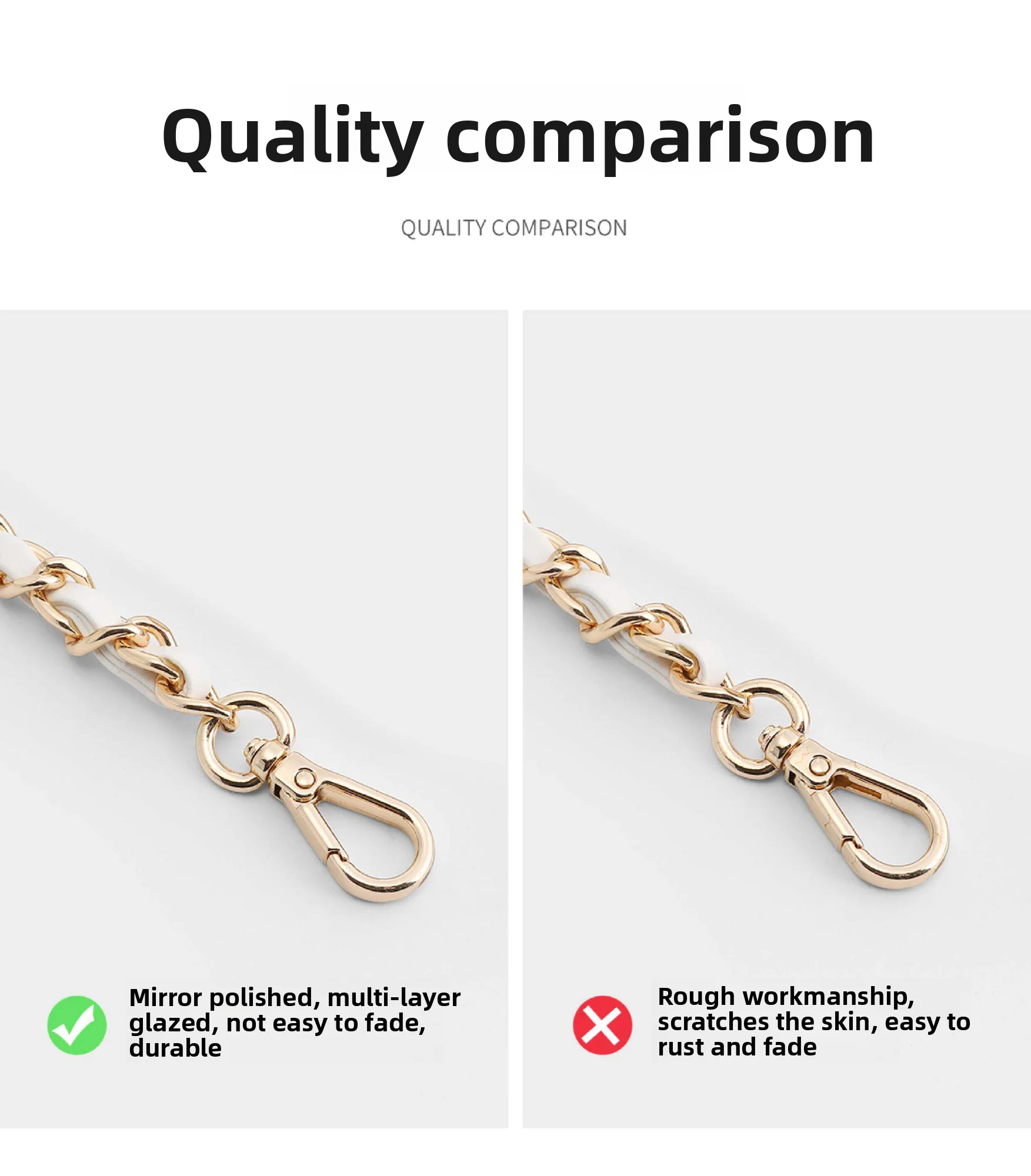 Bag Chain Shoulder Strap For Vanity Makeup Bag Durable Fashion Good Quality Bag Modification Bag Accessories