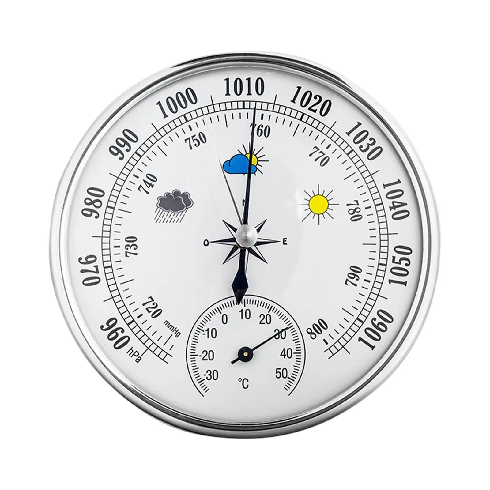 Barometer Multifunctional 2 in 1 for Home Wall Mounted Dial Thermometer
