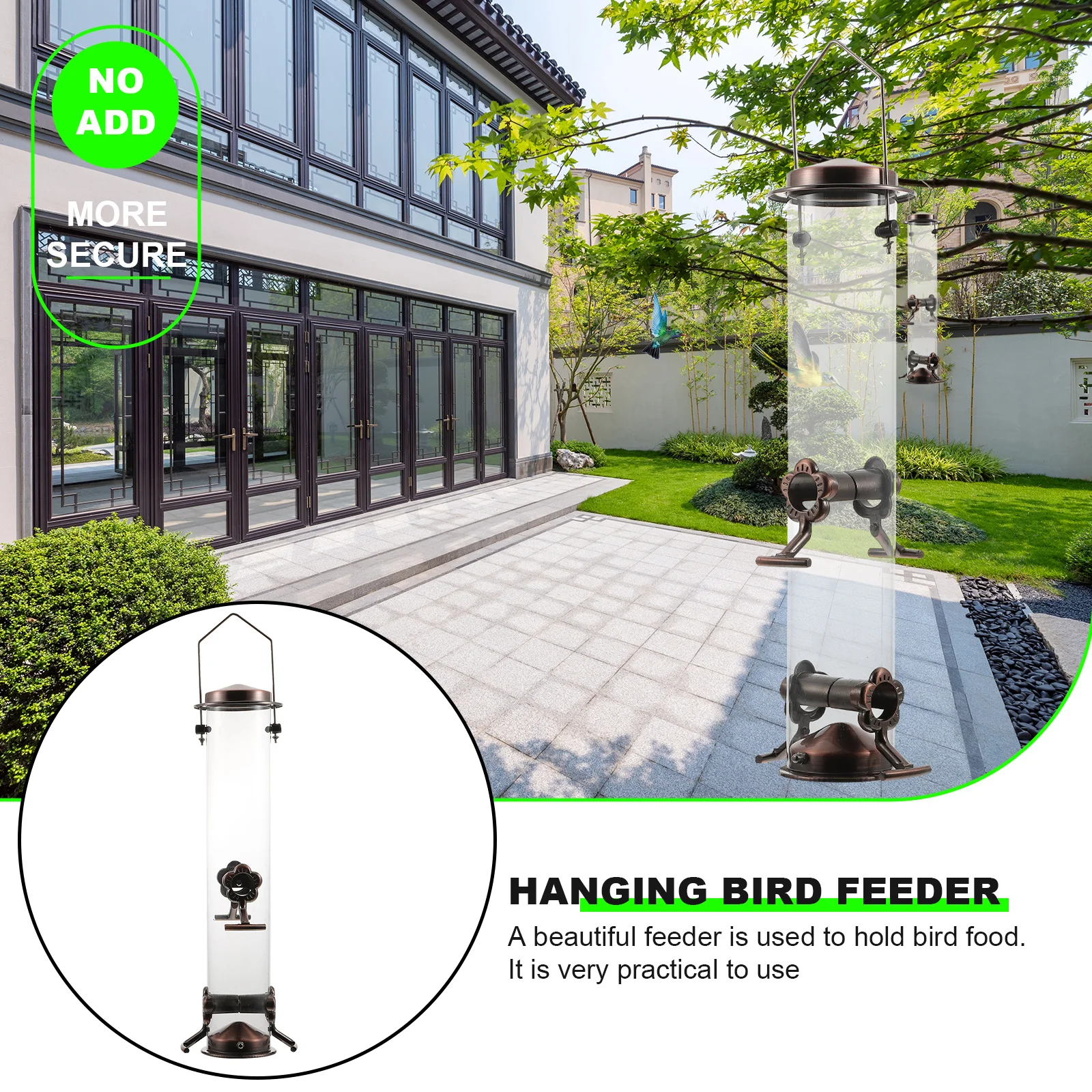 

Outdoor Hanging Bird Food Device Feeder outside Hummingbird Feeders for Outdoors Birds