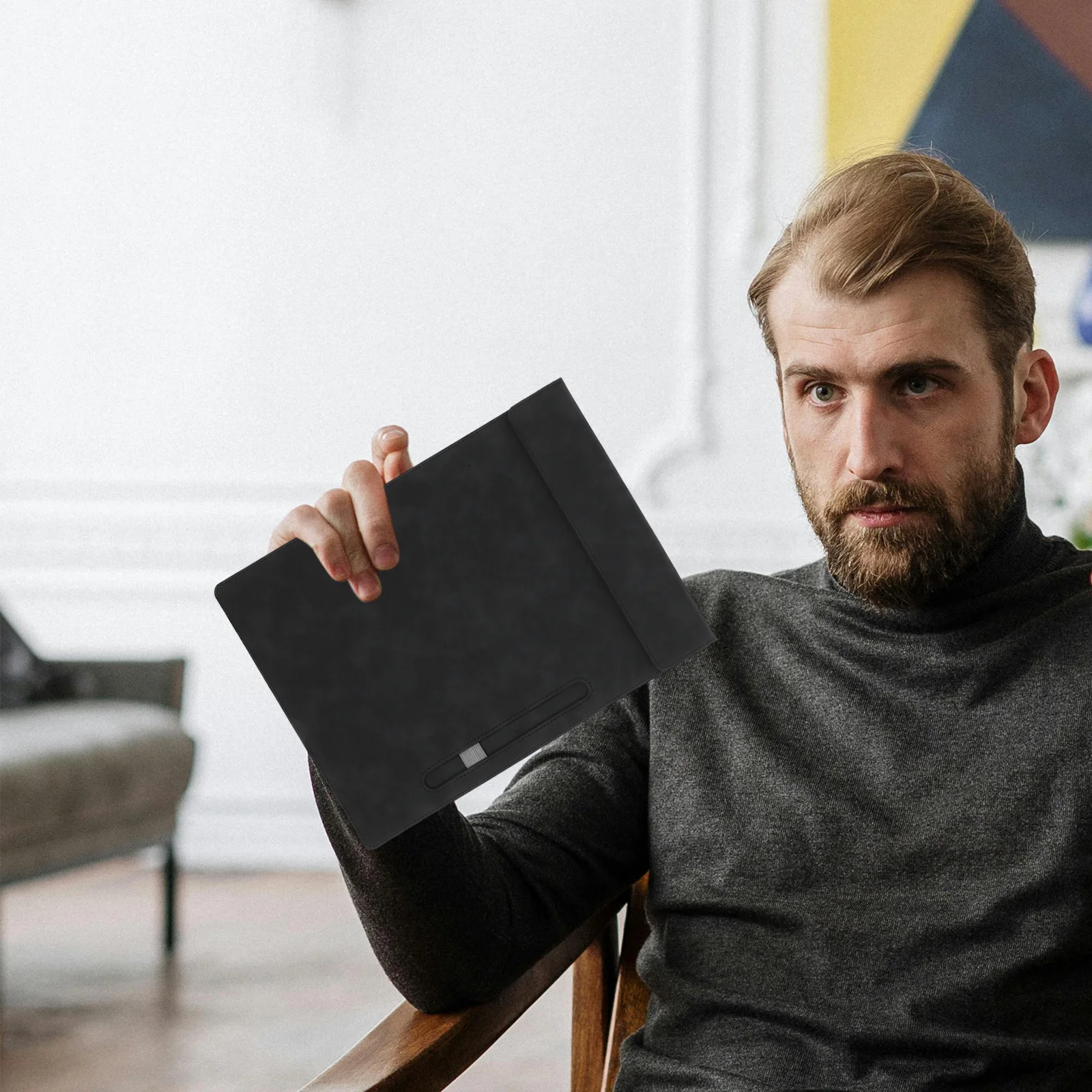 

Office Clipboard Magnetic Writing Board Portable PU Material Multi-Function File Folder Organizer Practical Clipboard