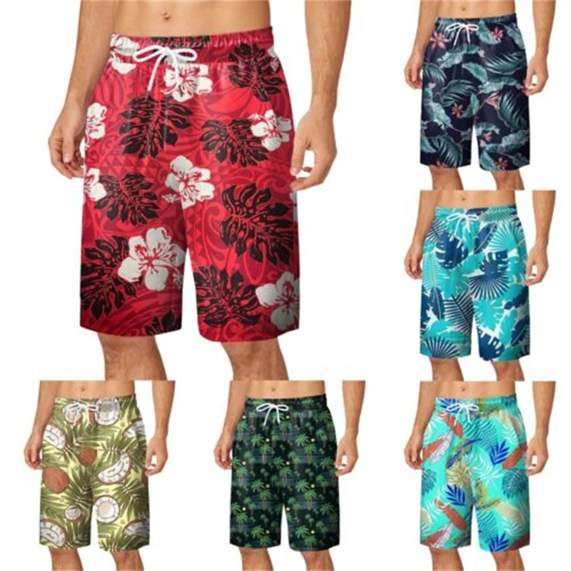 Floral Beach Shorts Fashion 3D Printed Surfing Board Shorts Kids Swimming Shorts Men Trunks Masculina Briefs Gym Trunks Pants