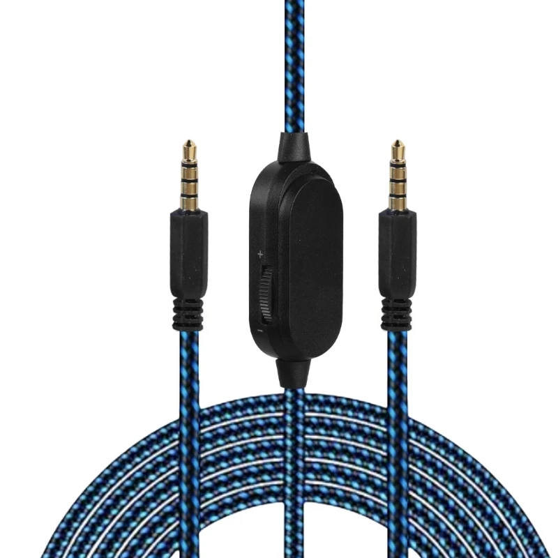 Replacement Nylons Braideds Gaming Headsets Sound Cable for AW310H with Inline Controls