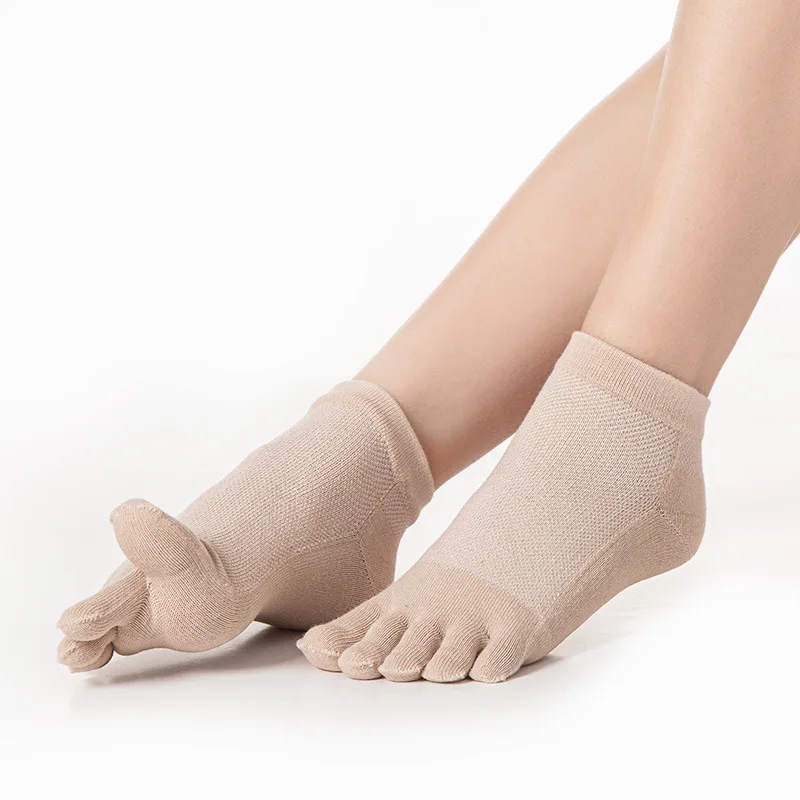 5 Pairs Solid Cotton Ankle Toe Socks Woman Mesh Five Finger Socks Spring Summer Breathable Casual Sport Socks calcetines mujer