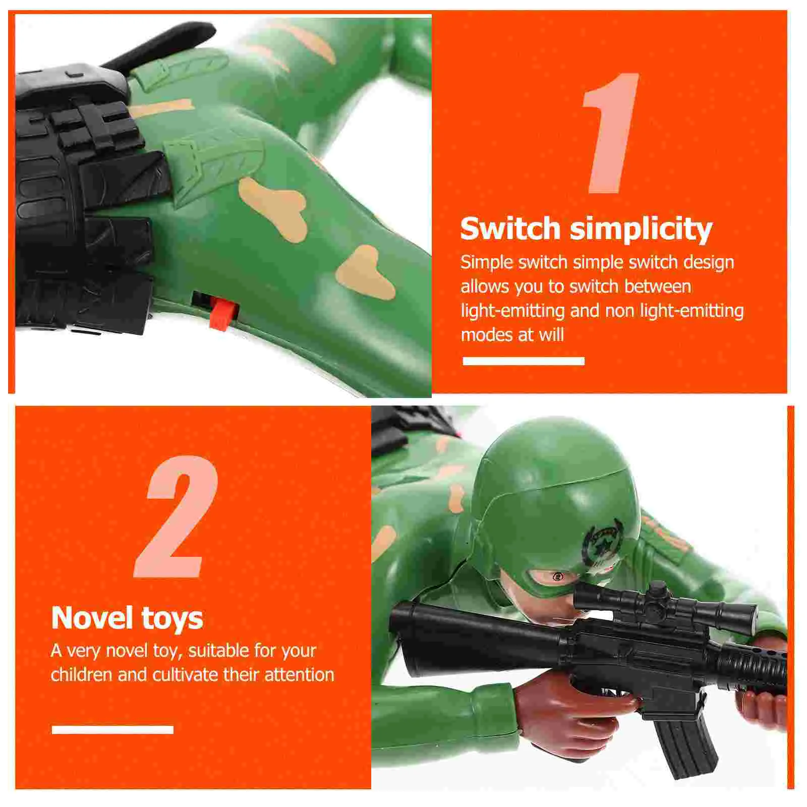 Kids Toys Creeper Figure Playthings Educational Crawling Soldier Figurine Camouflage Action Electric Figures Toddler