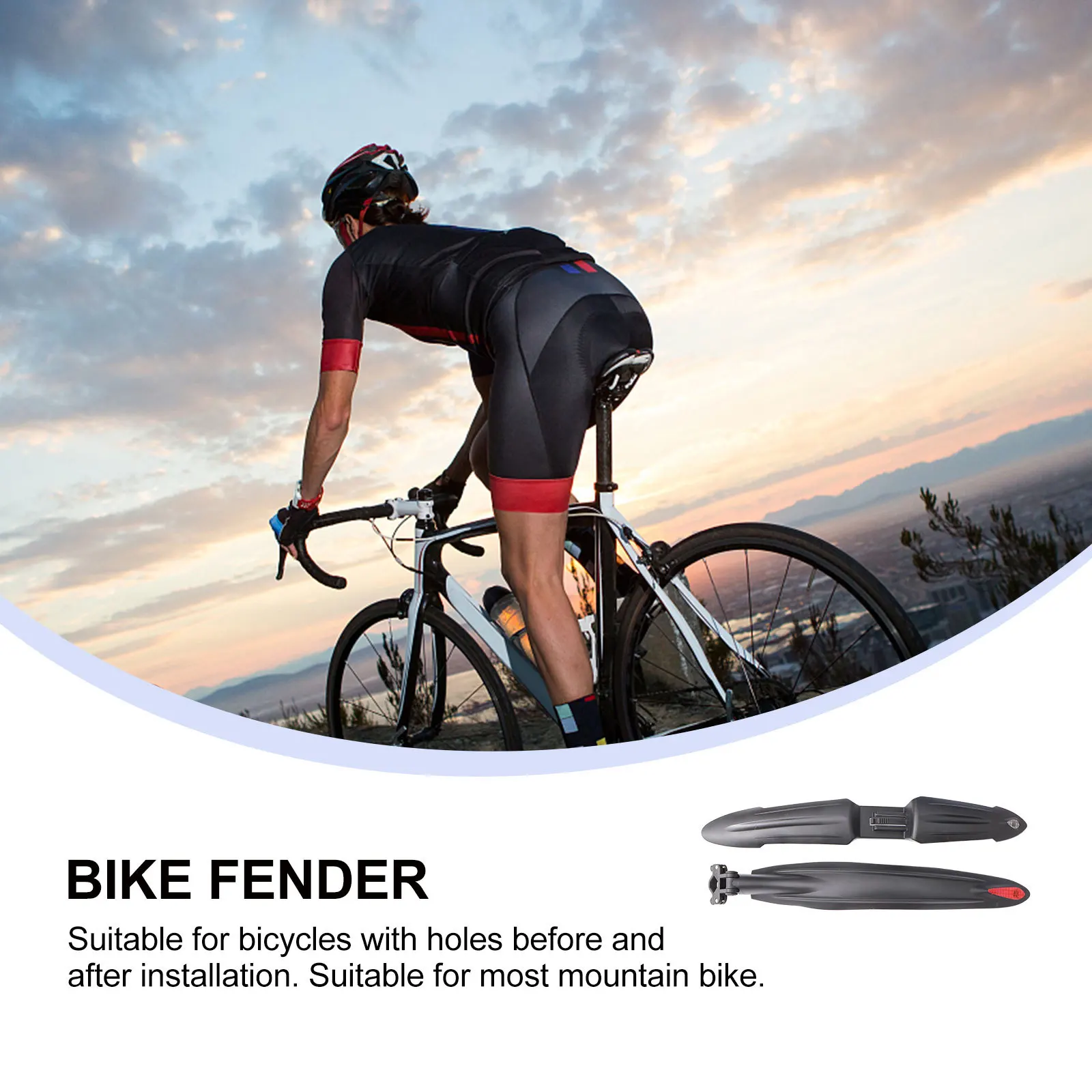 

1Pair Universal Mountain Bike Mud Guard Quick Release Flexible High Temperature Cold Resistant Durable Riding Equipment