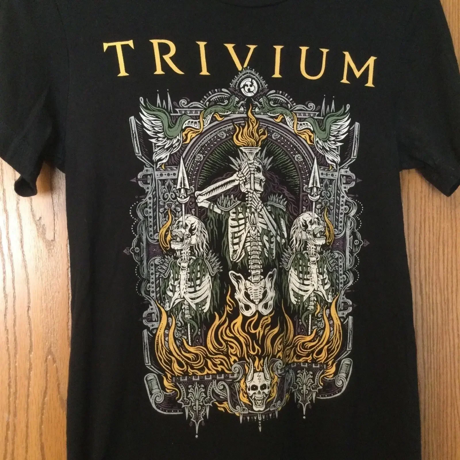 CALDO T shirt Trivium Band cotone nero tutte le taglie S 5XL HT307 vintage Washed fashion Versatile streetwear Comfortable