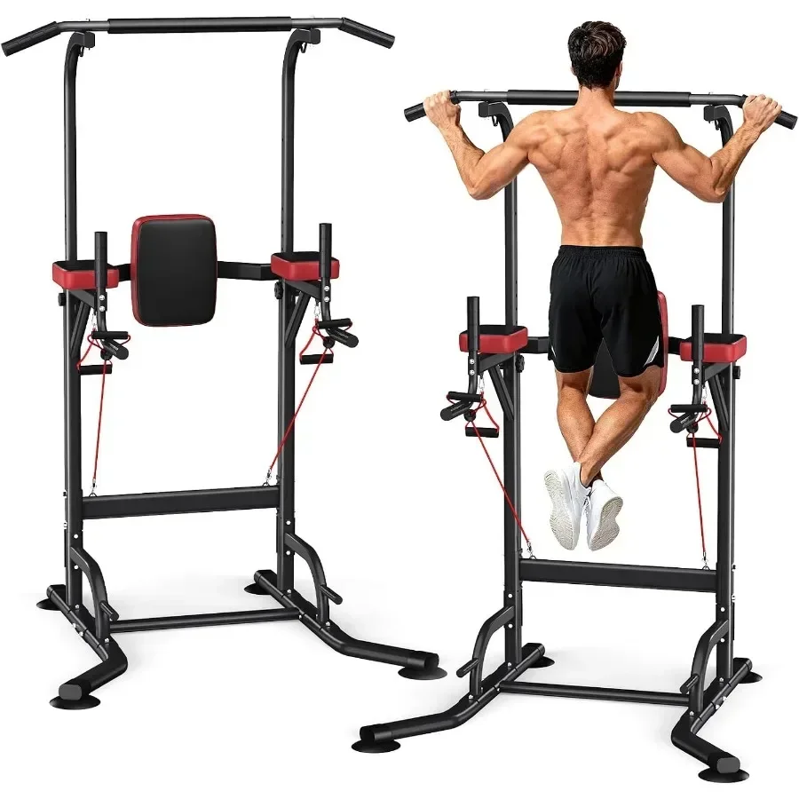 Pull Up Bar Free Standing for Multi-Function Home Gym Strength, Pull Up Dip Station Assistive Trainer Height Adjustable, Power