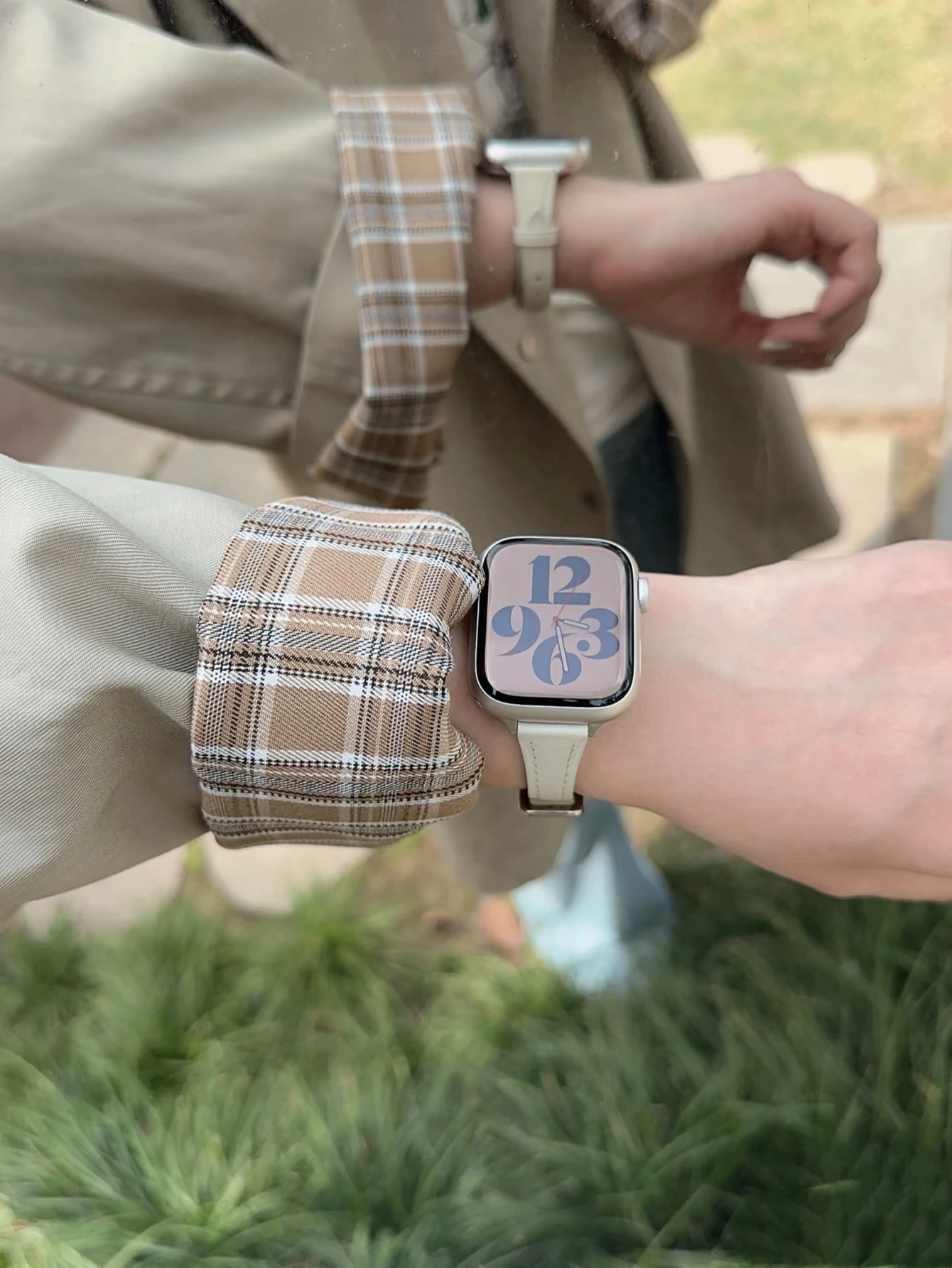 حلقة جلدية ممتازة لسوار ساعة أبل سلسلة نسائية رفيعة الترا 11/10/9/8/7/6/5/4/3 38 مللي متر 40 مللي متر 41 مللي متر 42 مللي متر 44 مللي متر 45 مللي متر 46 مللي متر حزام