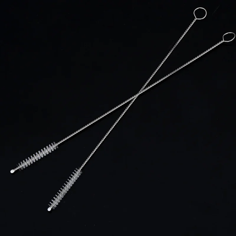 10PCS Trinken Stroh Reinigung Pinsel Kit Stroh Rohr Rohr Reiniger Nylon Edelstahl Langen Griff Reinigung Pinsel für Stroh werkzeug – Detail 3