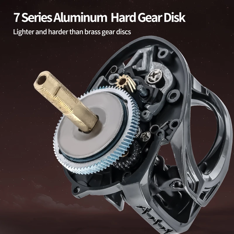 DEUKIO Baitcasting Reel 7.3:1 10KG Max Drag 24-Level Magnetic Brake Deep Spool Anti-Backlash Saltwater Freshwater