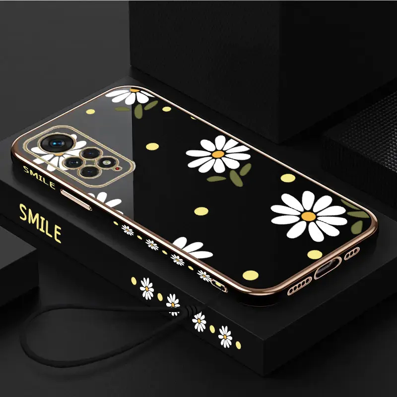 White Flower Fasion Case For Realme 9 9I 10 11 C20 C30 C53 C55 NARZO 50 50A 60 60X PRO PLUS 5G  Lady  Girl Women Soft Cover