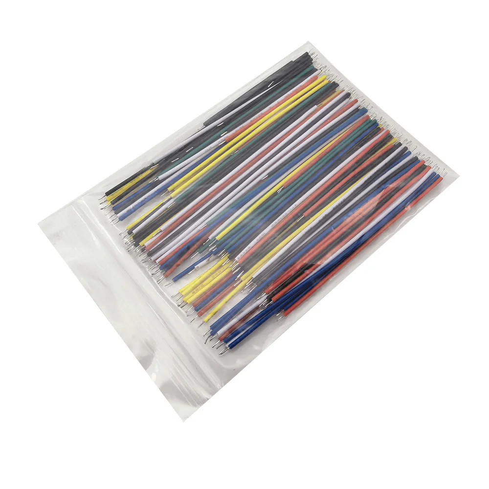 130 pçs 24awg placa de ensaio jumper fio cabo kit estanhado pcb cabo de solda flexível pvc fio eletrônico 5cm 8cm 10cm 6 cores