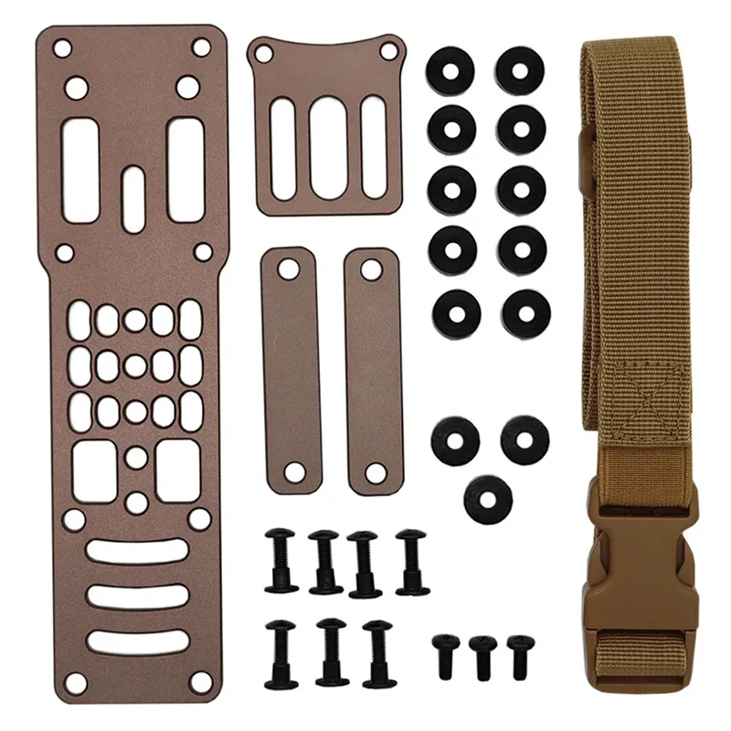 戦術-cnc-金属モジュラーホルスターアダプターホルスターレッグストラップ角度穴調整可能な拡張プレート