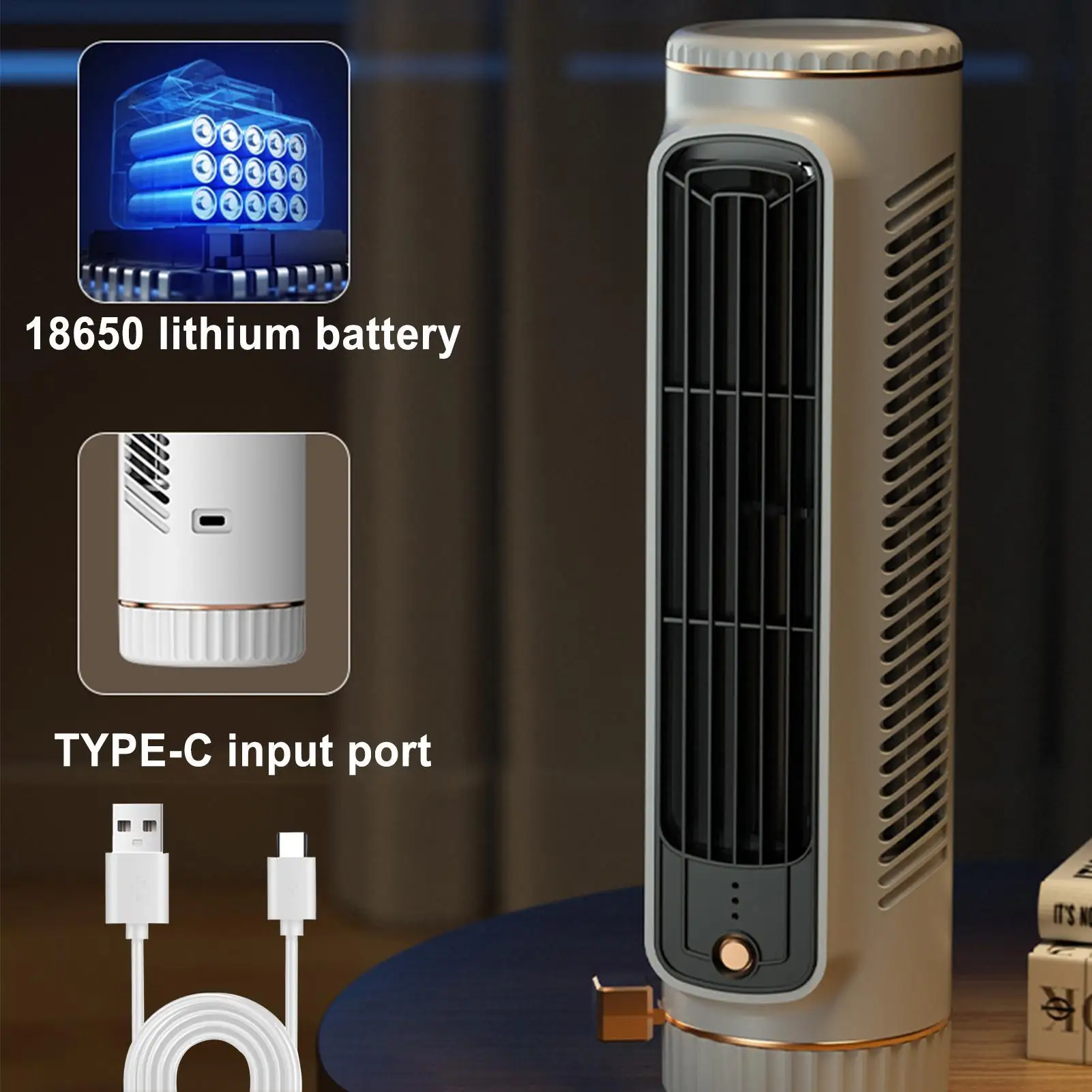 Personal Mini Conditioner 3 Speed Mini Air Cooling Fan For Bedroom Automatic Shaking Head Personal Air Cooling Fan USB