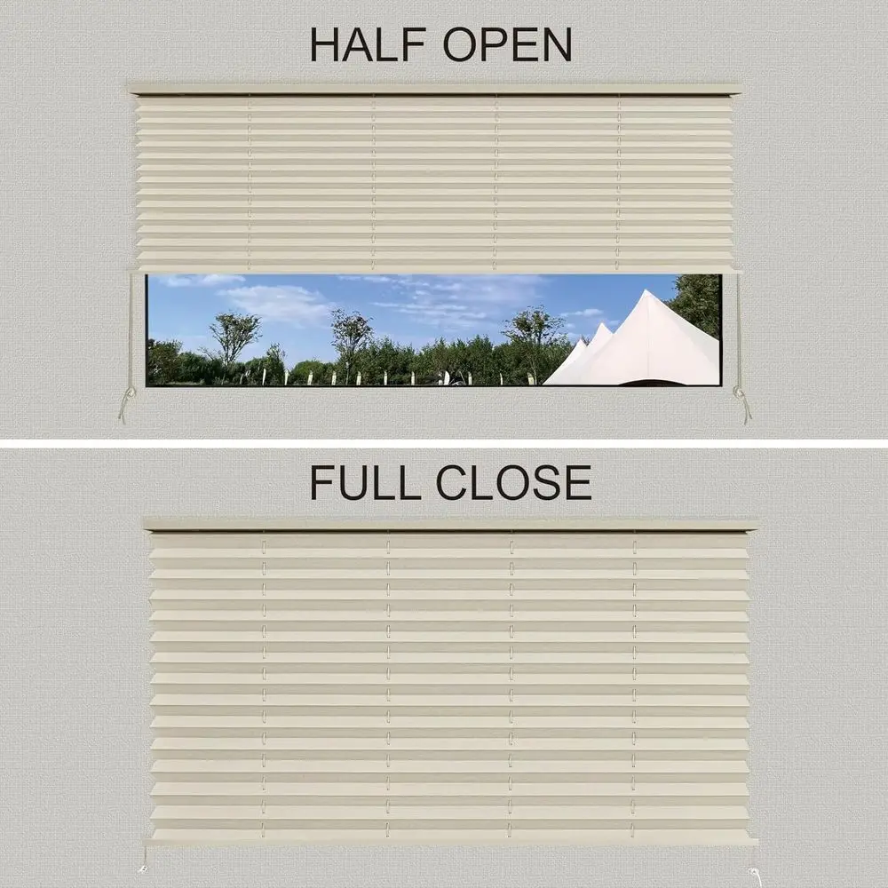 ستائر RV، ظلال مطوية RV، ظلال نافذة RV، ستائر التخييم، ستائر نافذة RV لمقطورات السفر RV نافذة المنزل المتنقل 62 بوصة