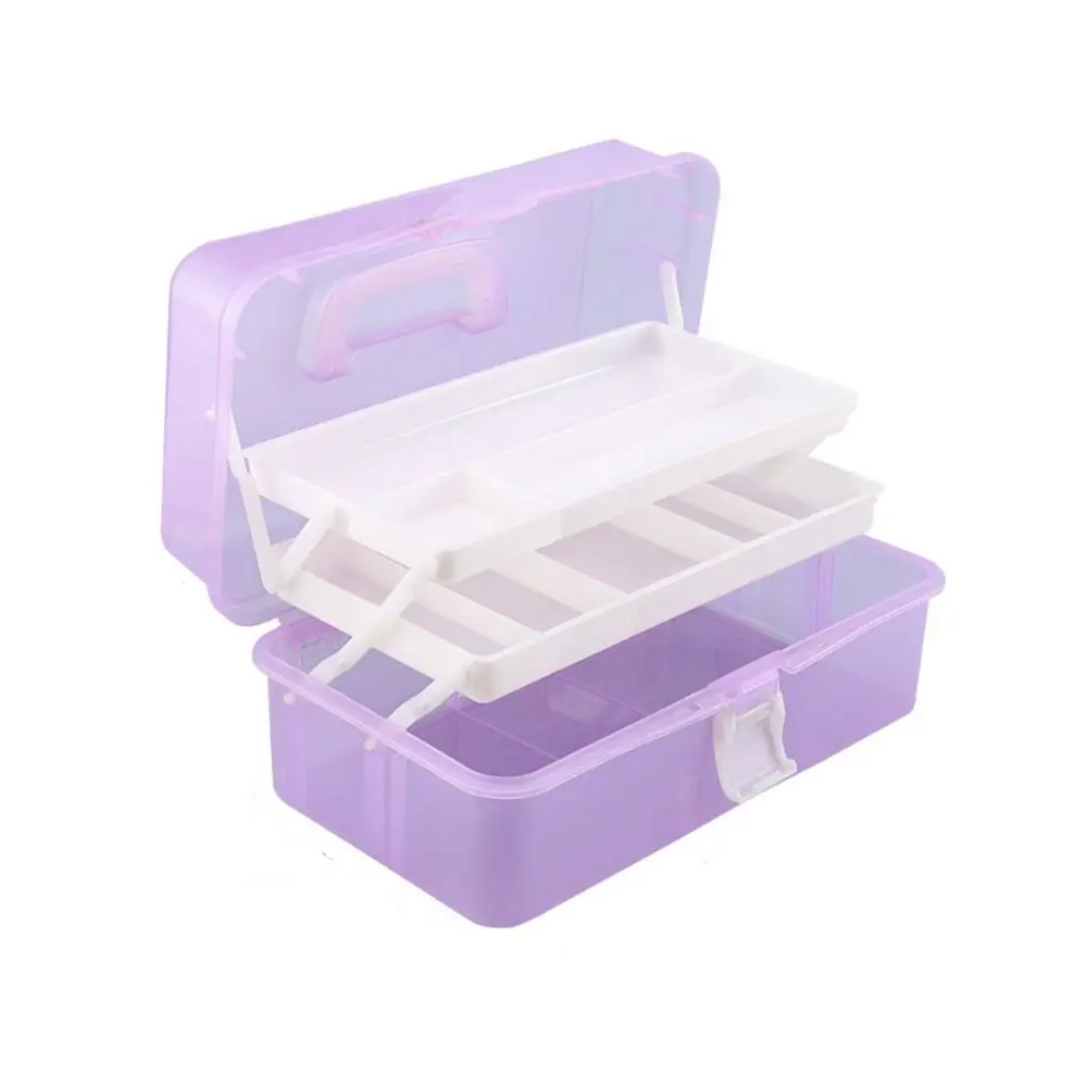 Resistant Nail Kit Double-Deck Nail Lamp Storage Box Cosmetics Storage Box Manicure Tool Cabinet Medicine Containing Box