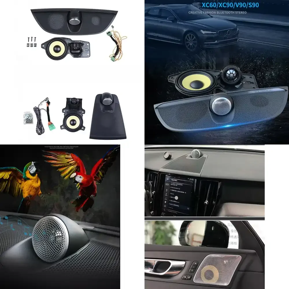 Car Center Console Speaker Cover for XC60 S60 S90 2016–2021 Dashboard Audio Horn Trim High Quality HiFi Loudspeaker