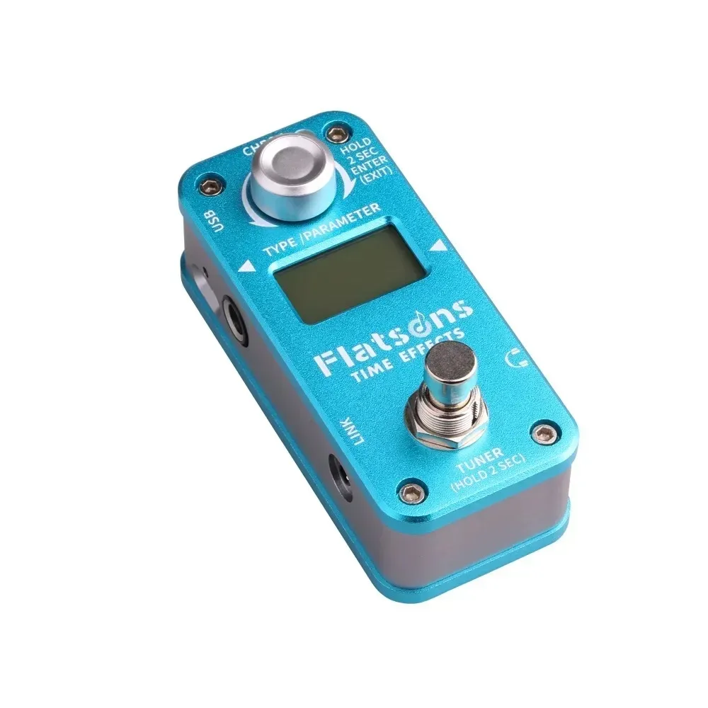 

Flatsons FTE2 Time Electric Guitar Effects Peda Mini Pedal Delay Reverb and Tuning Meters Effect Electric Guitar