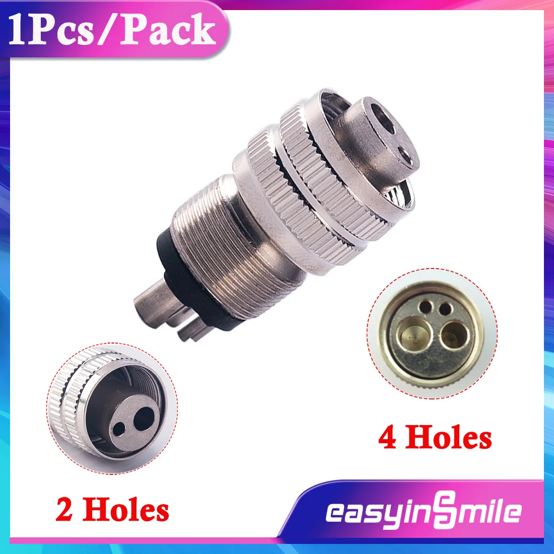 

EASYINSMILE Dental Handpiece Tube 4 Hole /2 Hole Tubing Adapter Conversion Changer Fit High-Speed Handpiece