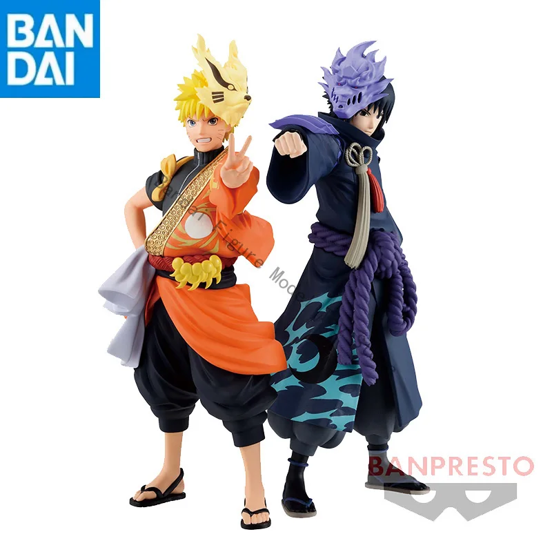 

BANDAI NAMCO BANPRESTO in stock Original Genuine NARUTO Shippuden 20th anniversary Naruto Uzumaki and Uchiha Sasuke Figure model