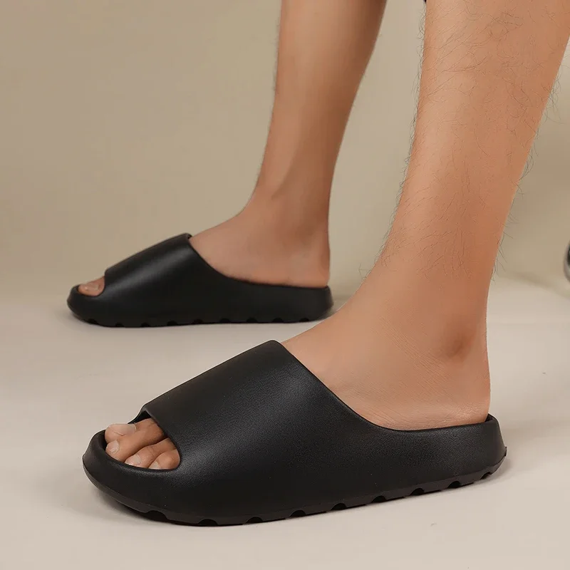 النعال الرجال النساء عادية شقة الصيف المتضخم 49 عدم الانزلاق الأزواج نعال شاطئ الرجال الصنادل الوجه يتخبط أحذية الحمام #6