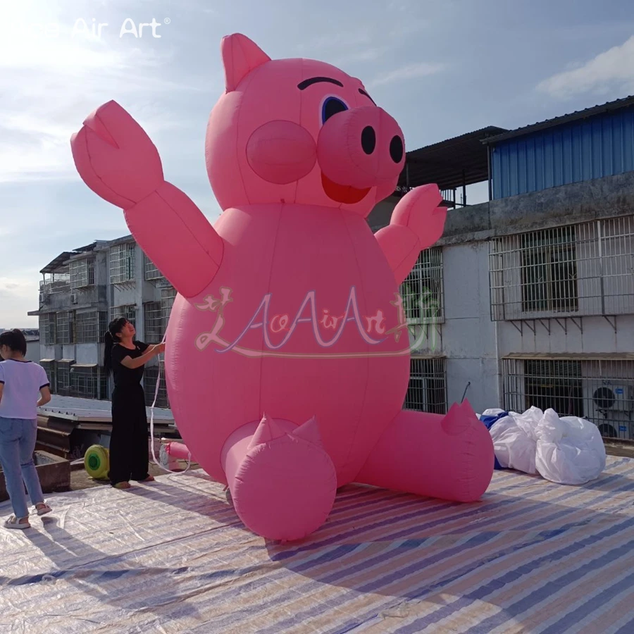 13ft Giant Portable Advertising Pink Inflatable Pig George Balloon