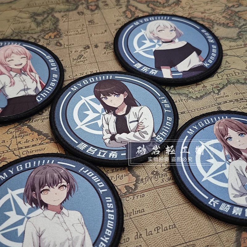 BanG Dream! It\'s MyGO!!!!! Patch Two-dimensional Anime Hook&Loop Morale Badges on Backpack DIY Decoration Sticker