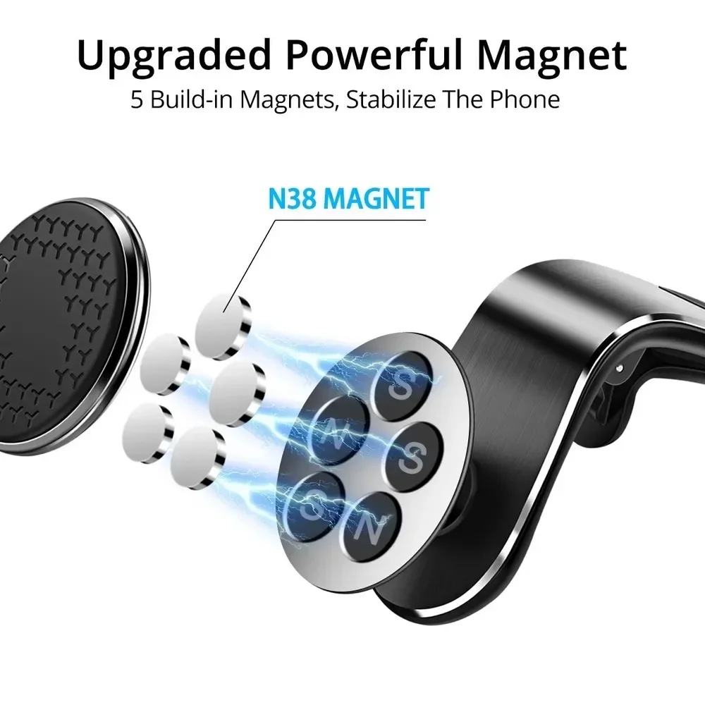360° Magnetic Car Phone Holder Air Vents Clip Car Cell phone GPS Support Mobile For Auto For iphone Xiaomi Huawei Samsung