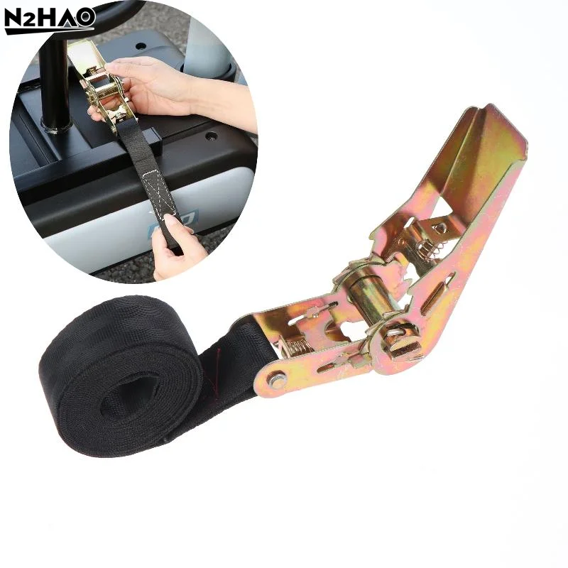 1Pcs Freight Car Fixed Tightener 1/2/3/4 Meters Cargo Strap Ratchet Tensioner Tighten Rope For Luggage Goods Transportation