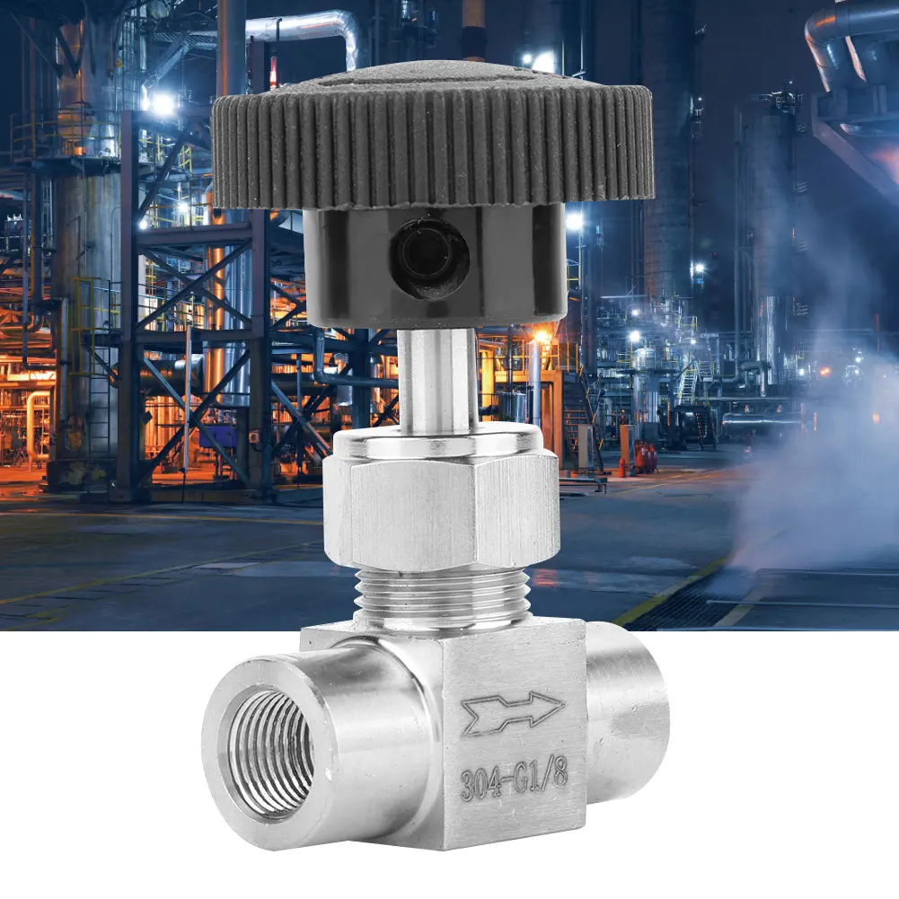 

304 Stainless Steel Female Thread BSPP Stainless Steel BSPP Female Thread Straight Needle Valve for Water Gas Oil
