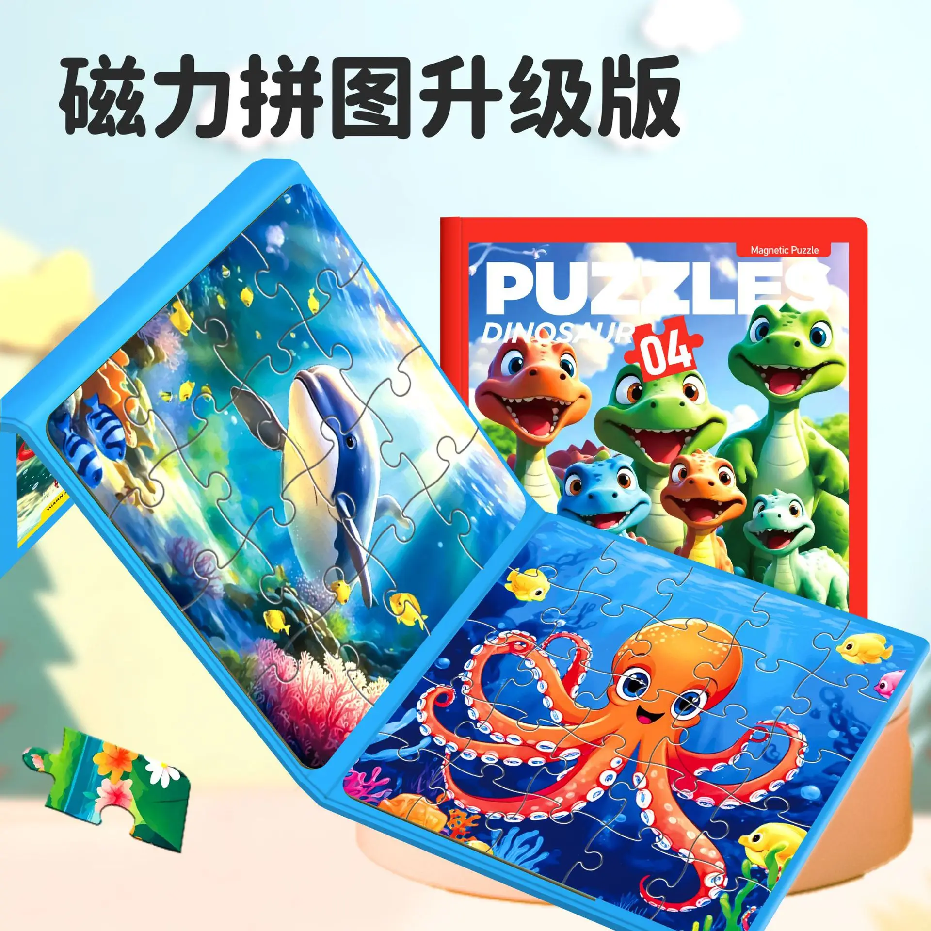 

Magnetic puzzle children educational toys advanced 3 to 6 years old folding magnetic baby early education enlightenment cognitiv