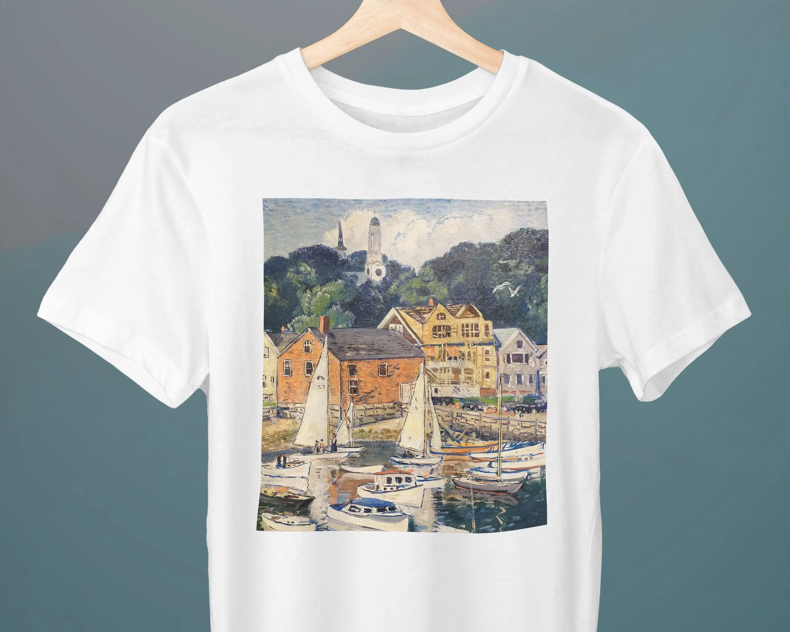 Rockport Harbor Gifford Beal Unisex T-shirt Art T-shirt