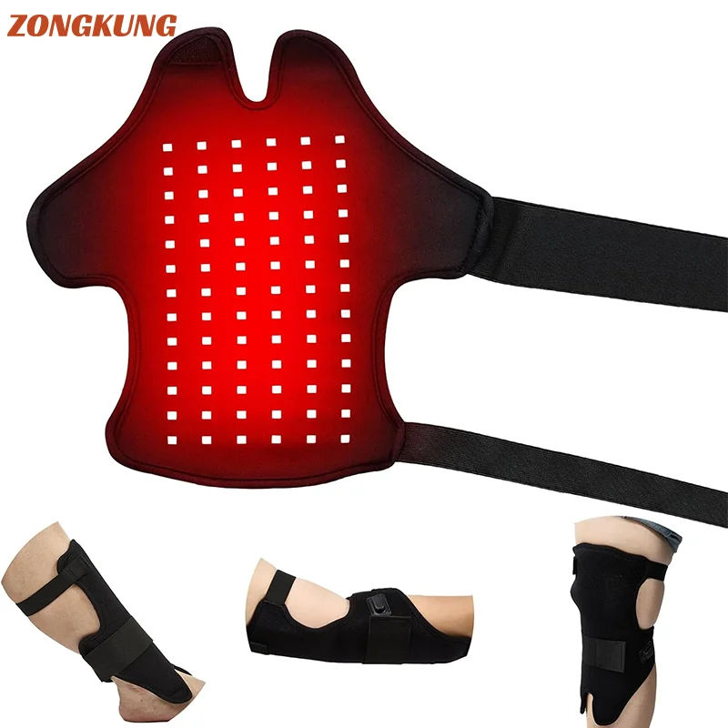 78LEDs Red Light Therapy Belt for Neck Knee Feet Hands Pain Relief 660nm&850nm Near-Infrared Light Therapy Heating Wrap Devices