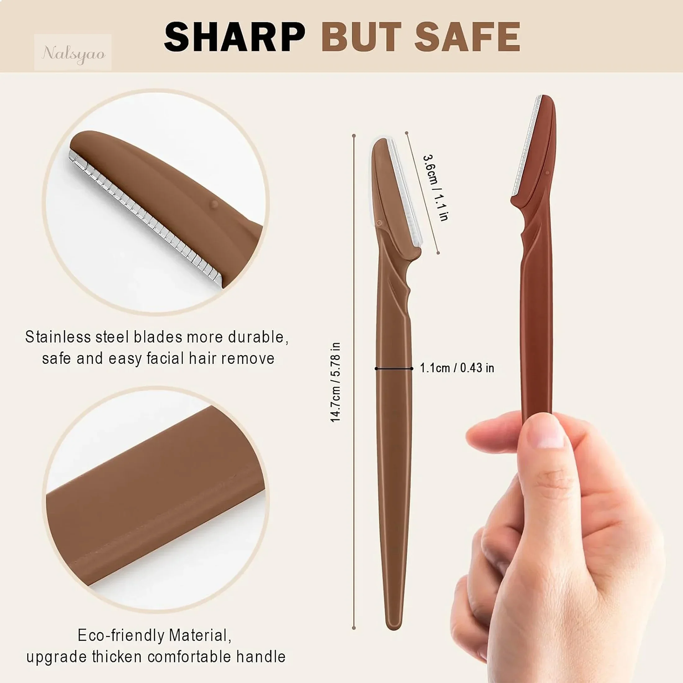 5/10/30/40Pcs Eyebrow Trimmer Face Blade Shaver Portable Eye Brow Epilation Hair Removal Safety Eyebrow Cutting Makeup Tools