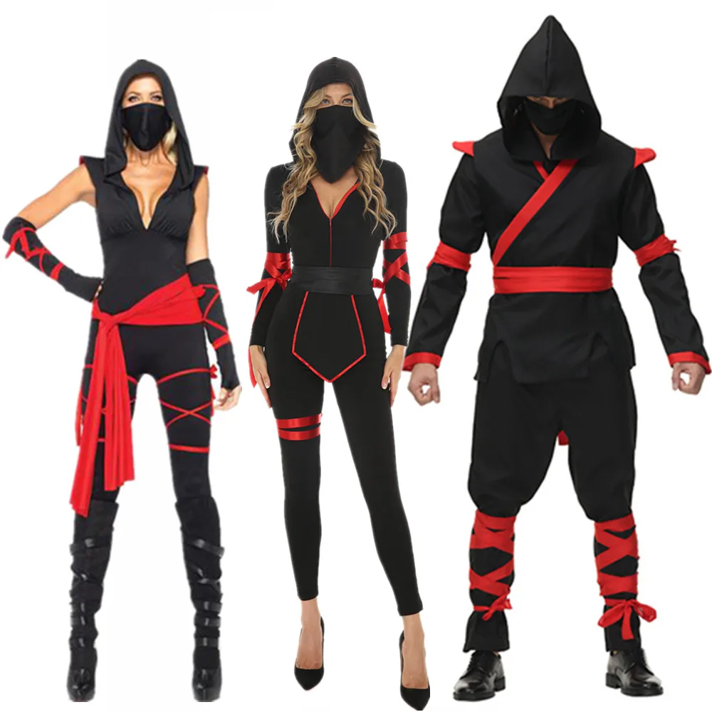 Costumes d'Halloween pour Femmes et Hommes, Combinaison Ninja, Anime Japonais Trempé, Kokor, Robe de Barrage de ixde Carnaval pour Adultes