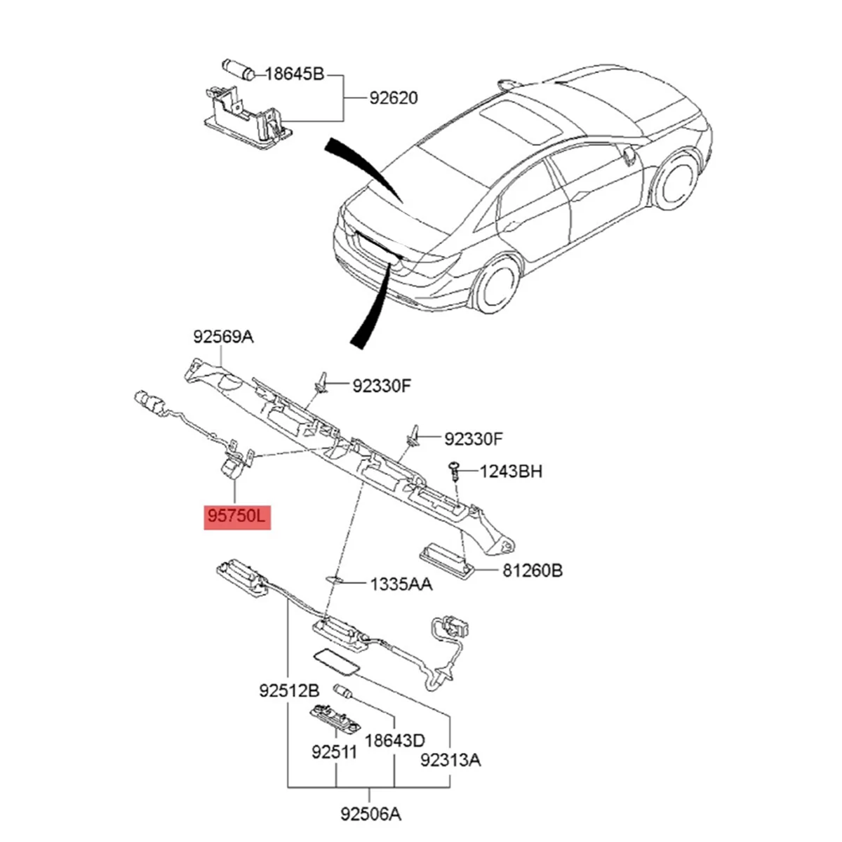 95760-3S100 Car Rear View Camera Reverse 95760-3S101 3S102 for Hyundai I45 Sonata YF 2011-2014 Back-Up Parking