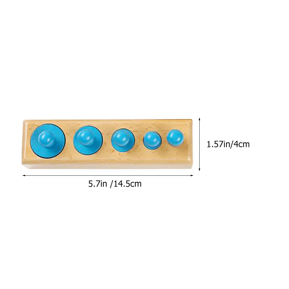 Set di 1 Cilindro con Manopola e Blocchi in Legno Montessori per l'Apprendimento del Colore e lo Sviluppo del Pensiero Creativo dei Bambini - Gioco Educativo per Genitori e Figli