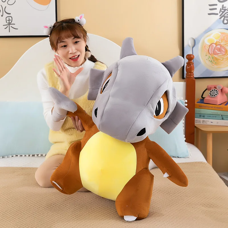 25/80cm Pokemon Cubone Plush Toys Kawaii Soft Anime Cartoon Doll And Not Stuffed Plushie Holster Semi-finished Toys for Kid Gift